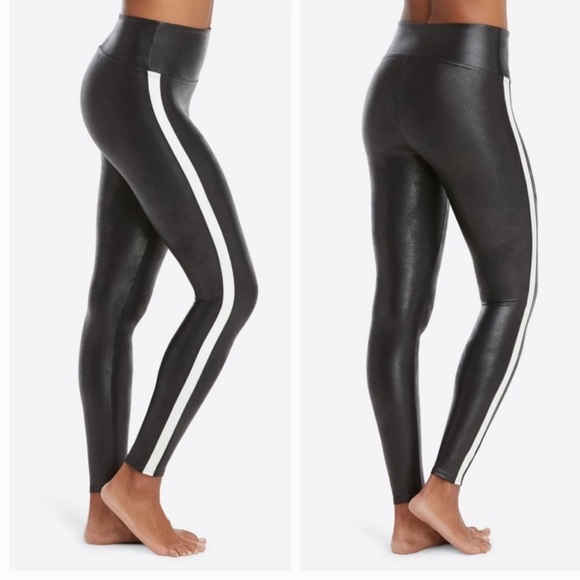 SPANX faux leather stripe leggings - Picture 2 of 13
